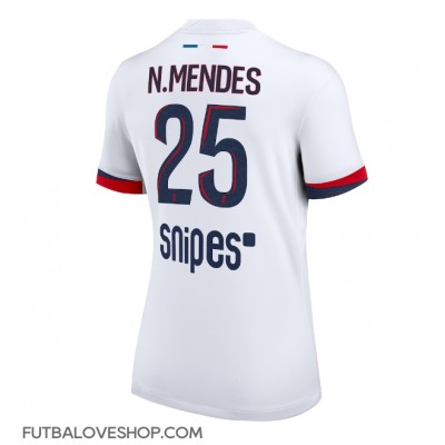 Dres Paris Saint-Germain Nuno Mendes #25 Preč pre Ženy 2025-26 Krátky Rukáv Dres Paris Saint-Germain Nuno Mendes #25 Preč pre Ženy 2025-26 Krátky Rukáv